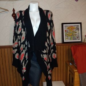 Romeo & Juliet Couture Black and Red Cardigan